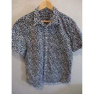Wellington B&W Printed Stretch Shirt Size XL